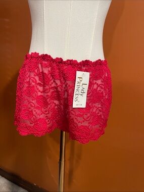 Lady Princess Red Lace Boy Shorts